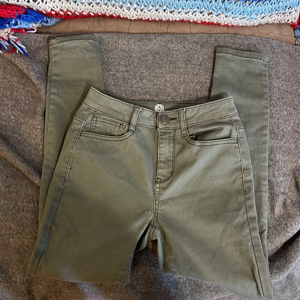 Camo green skinny jeans